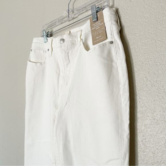 Madewell The Petite Perfect Vintage Wide-Leg Crop Jean White‎ Size 32P - Picture 5 of 7